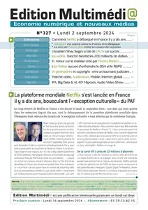 Edition Multimédi@ N.330 - 2 Septembre 2024